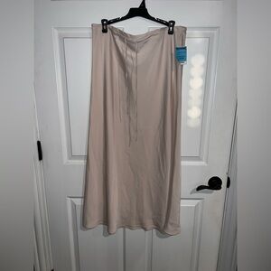 Elegant Cream Maxi Skirt